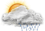 Cielo mayormente nublado con posibles chubascos con lluvias