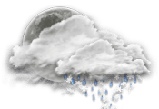 Cielo mayormente nublado con posibles chubascos con lluvia y nieve