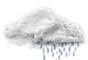 Cielo completamente nublado con posibles chubascos con lluvias