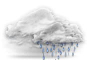 Cielo completamente nublado con posibles chubascos con lluvias, en algunas áreas niebla o neblina