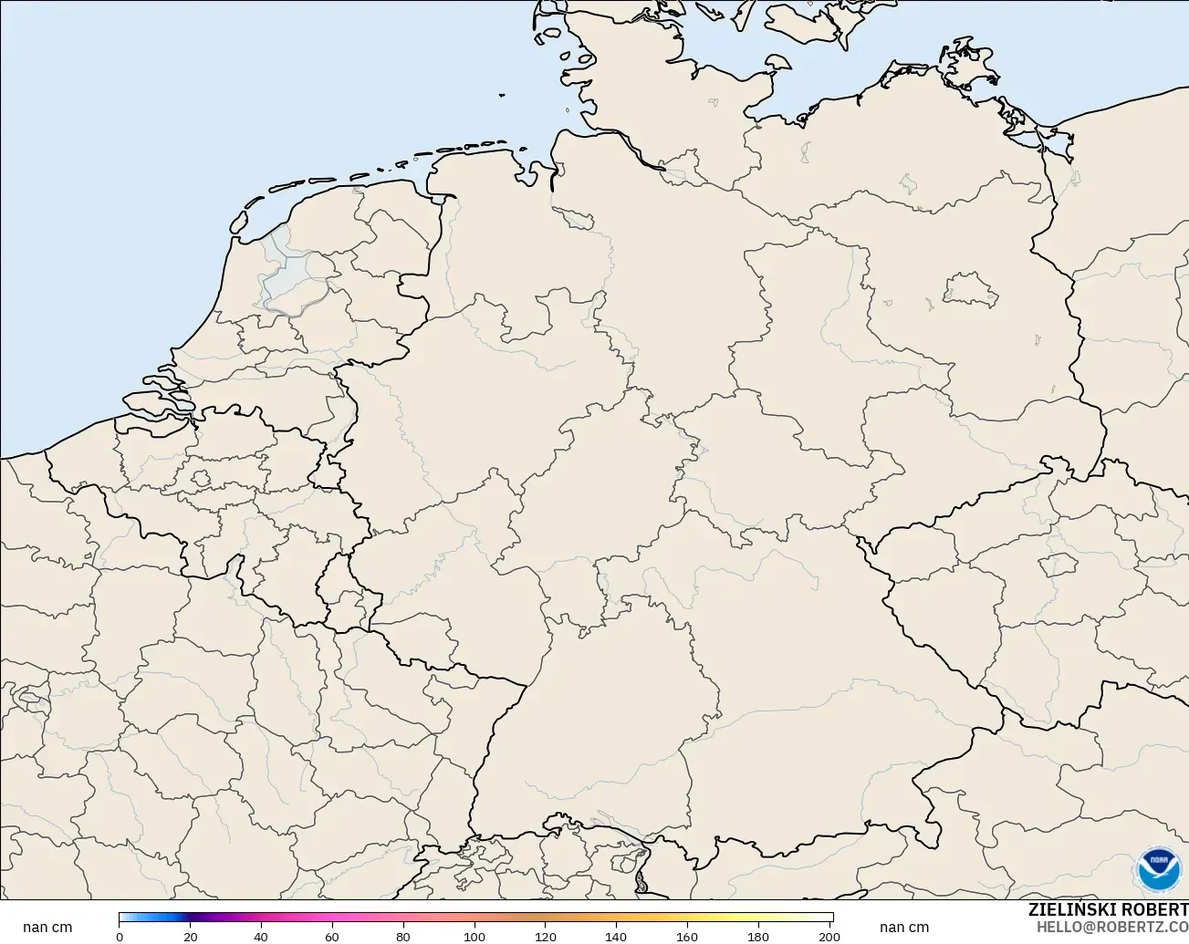 GFS modelo - Alemania, Profundidad de nieve