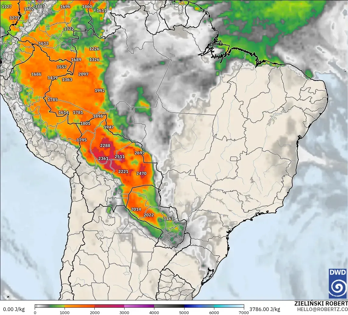 ICON modelo - Brasil, CAPE