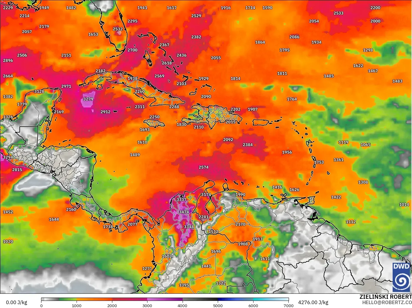ICON modelo - Caribe, CAPE