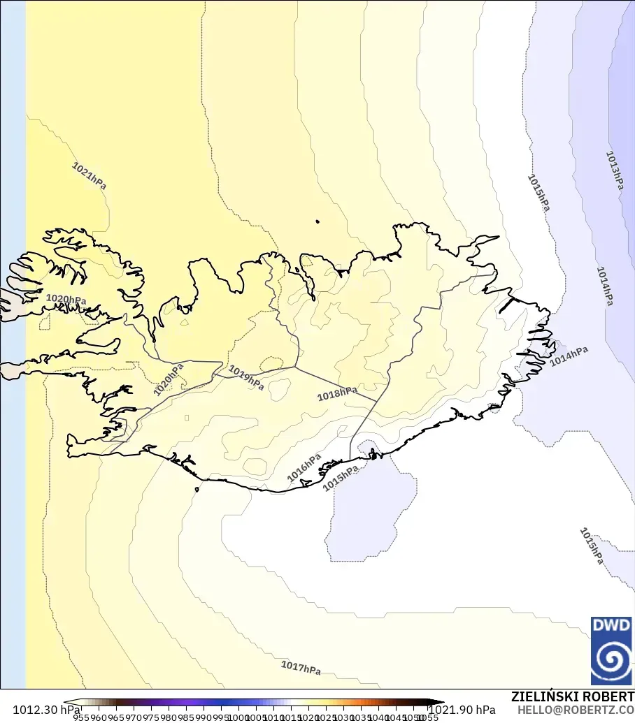 ICON modelo - Islandia, Presión