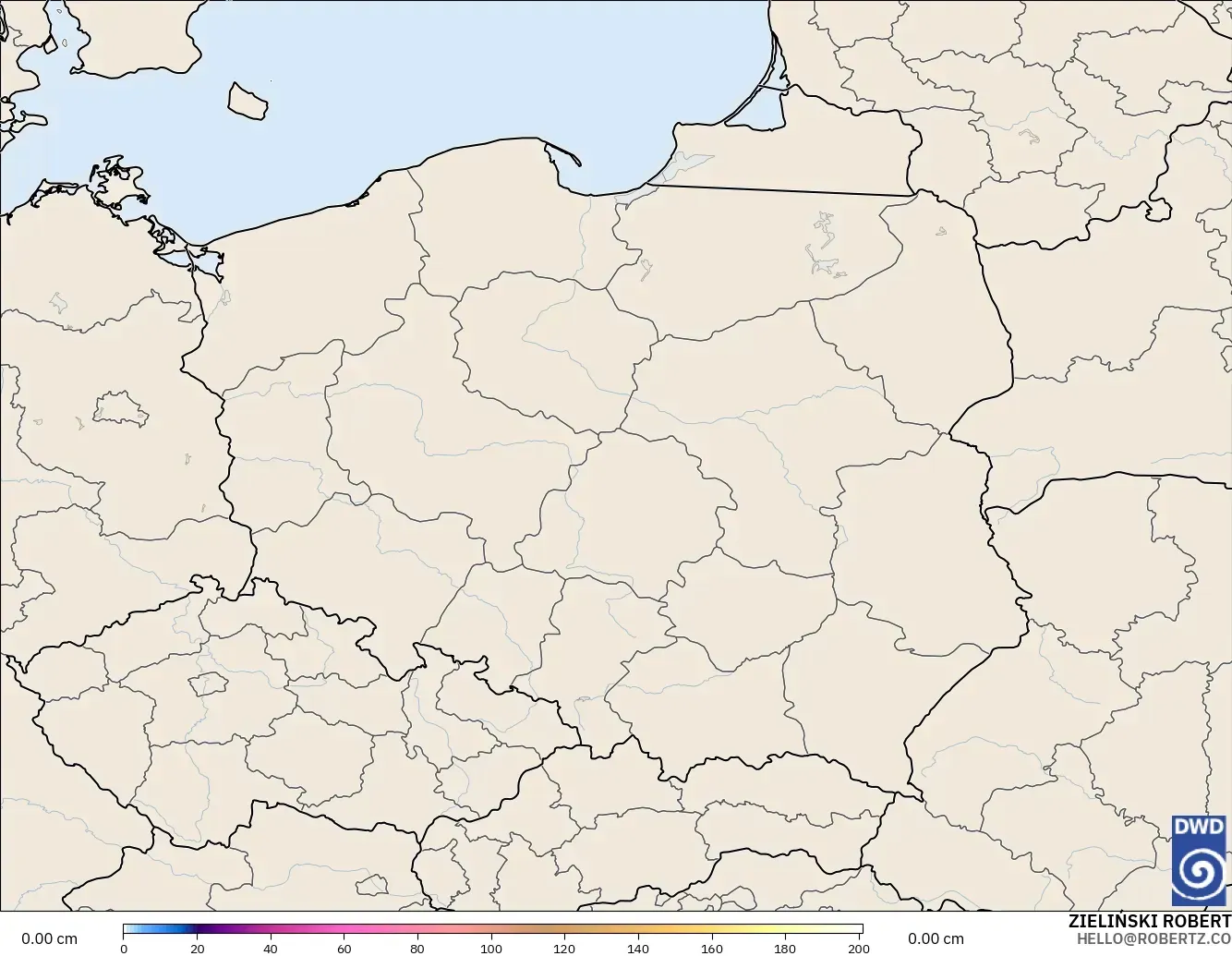 ICON modelo - Polonia, Profundidad de nieve