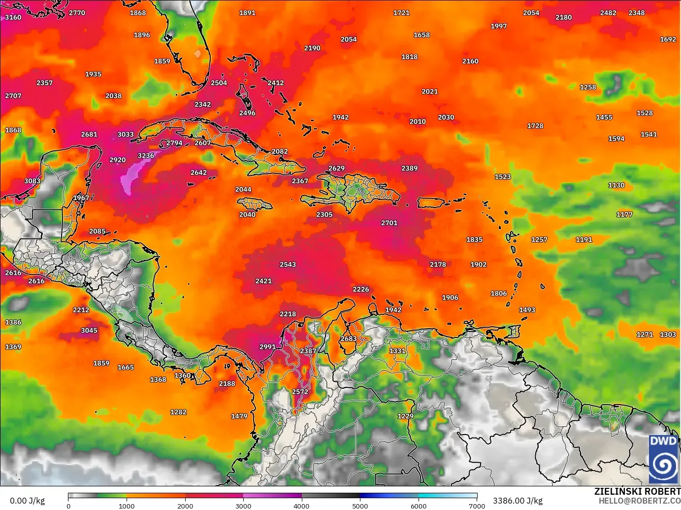 ICON modelo - Caribe, CAPE