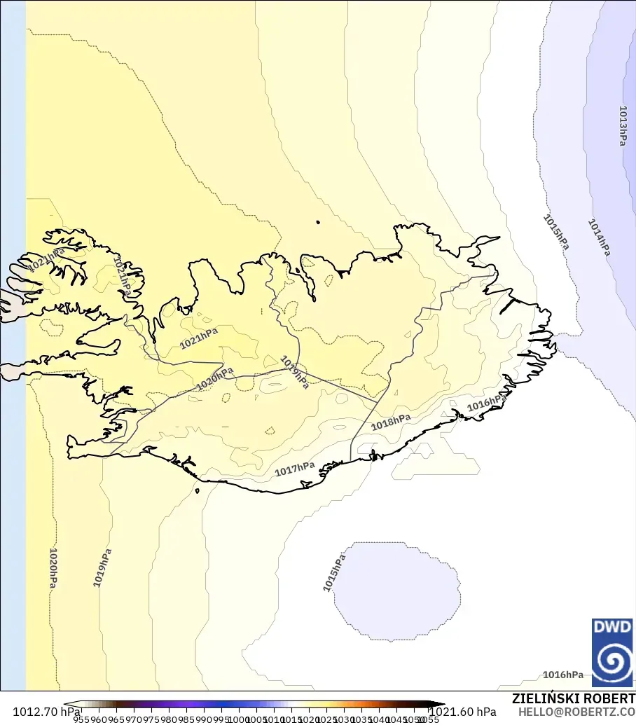 ICON modelo - Islandia, Presión