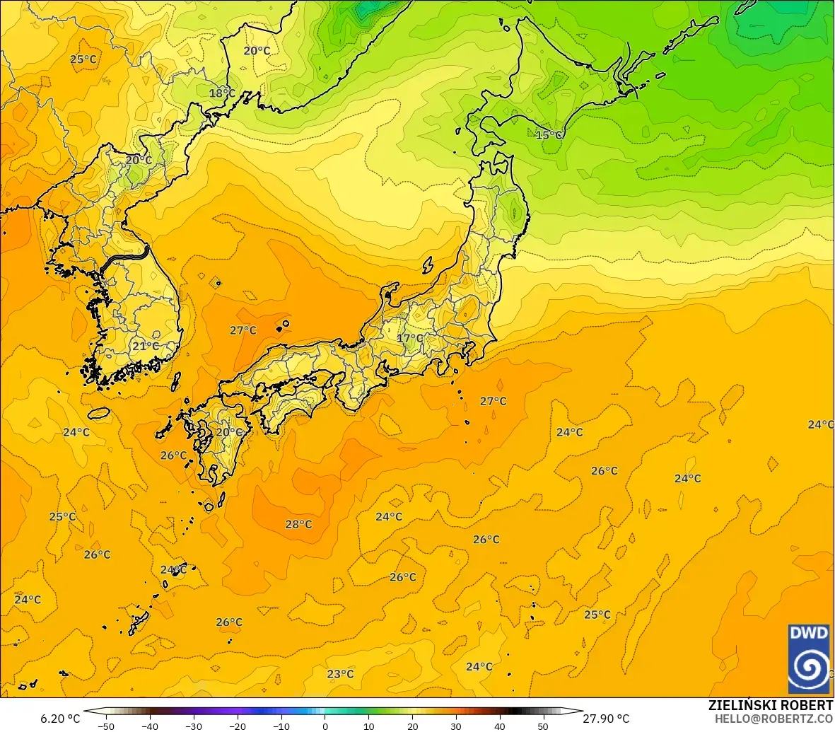 ICON modelo - Japón, Punto de rocío a 2 m