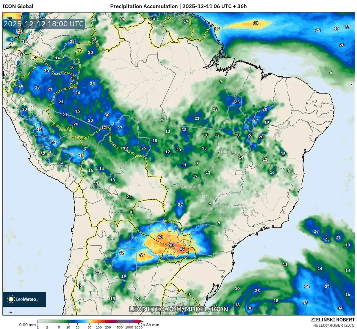 2025-12-11 Previsión de lluvias matutinas - Frente frío costero de Perú, aguaceros intensos y viento