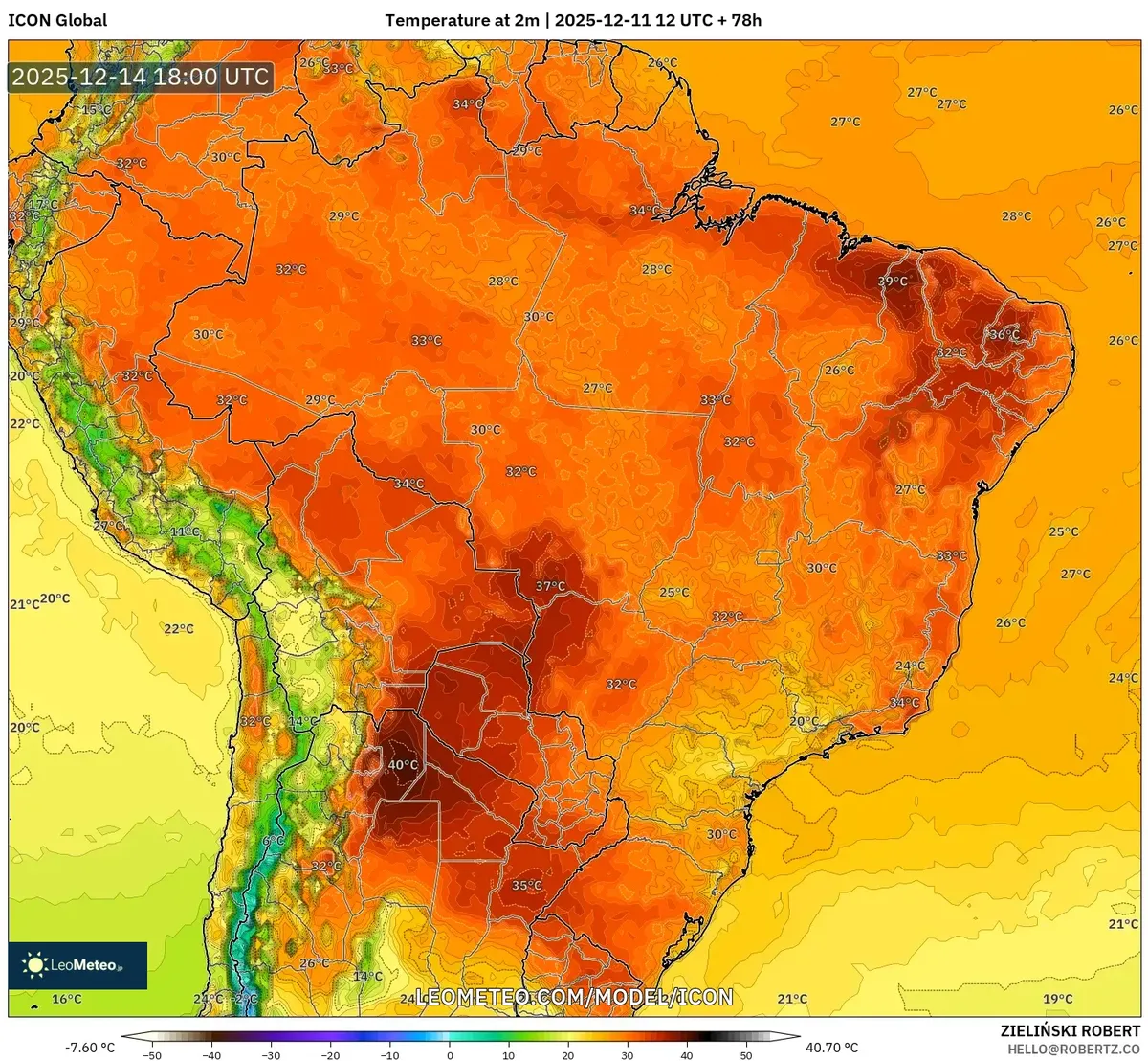 Sunday peak temperature 2025‑12‑14