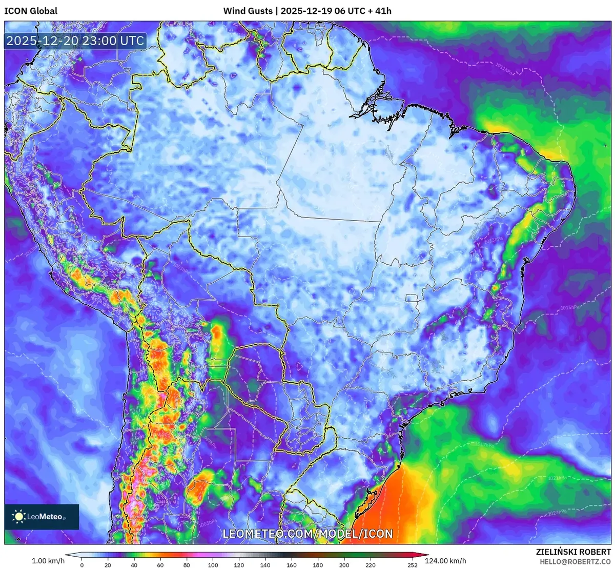 Strong Wind Gusts Near Mountains – 2025‑12‑19 Weather Map Forecast & Extreme Winds