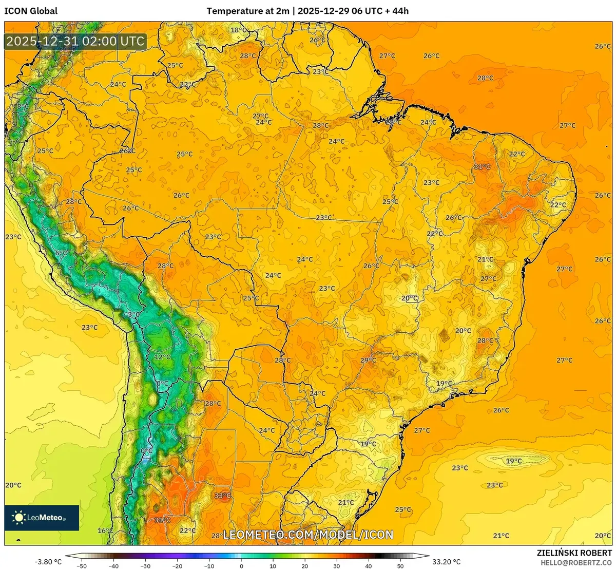 Temperaturas nocturnas y anomalías en todo Perú el 30 de dic 2025