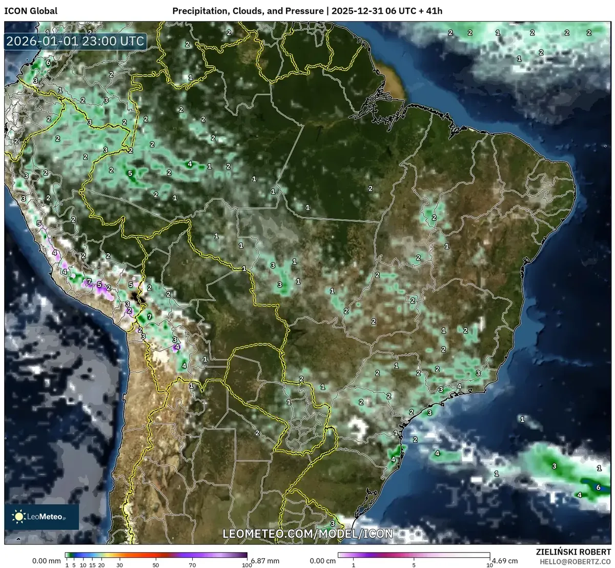 Lluvias de la tarde en aumento en Cusco el 1 de enero de 2026