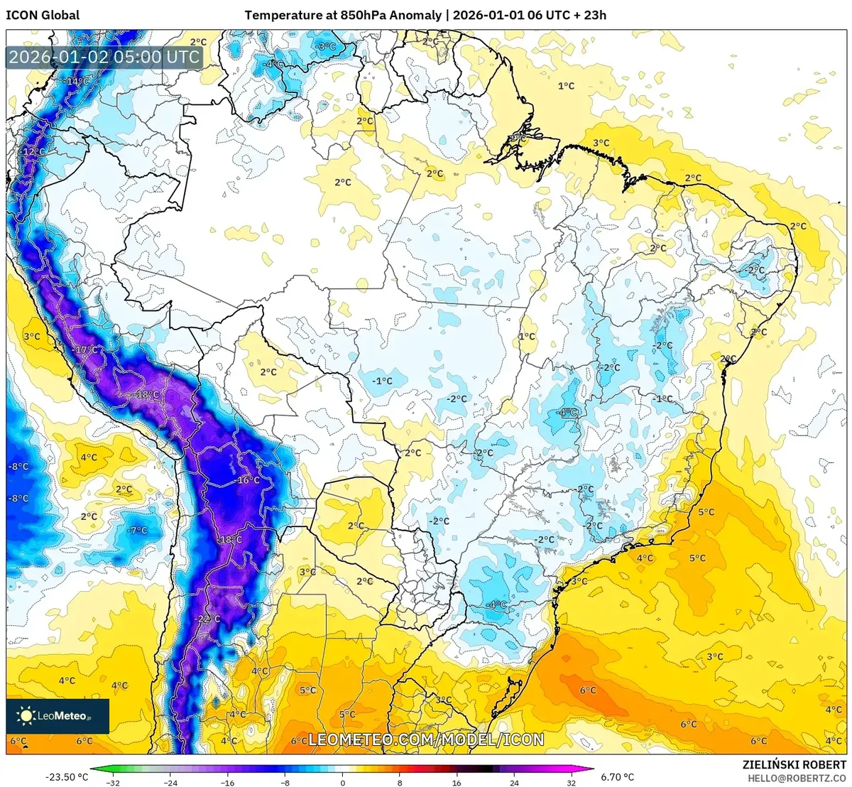 Anomalias de temperatura en todo Perú el 2 de enero de 2026