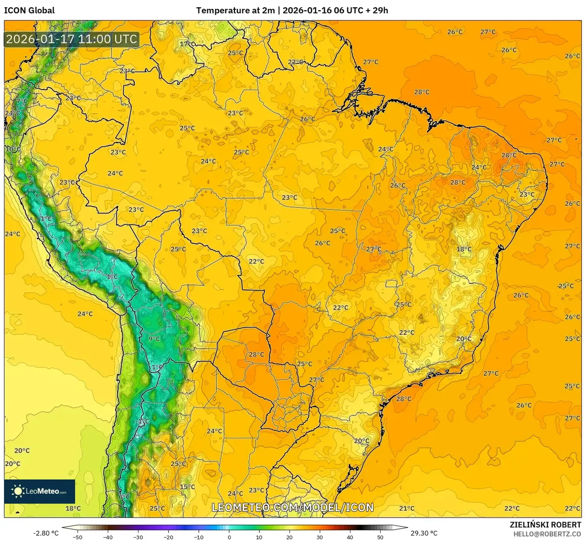 Descenso de Temperatura en Arequipa en la Mañana del 17 de Enero de 2026
