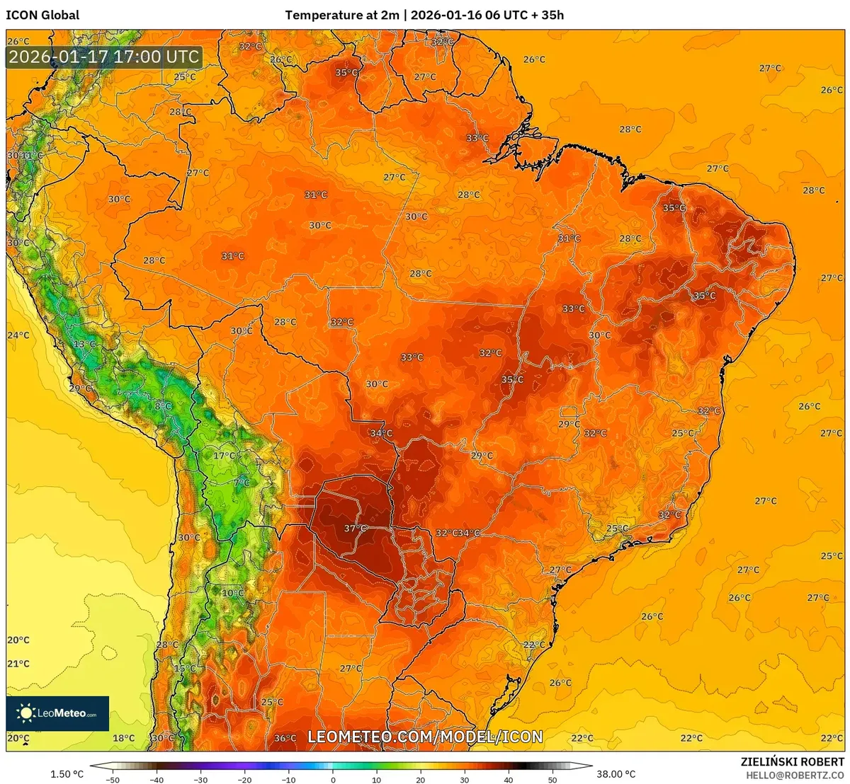 Pico de Temperatura Diurna en Lima el 17 de Enero de 2026