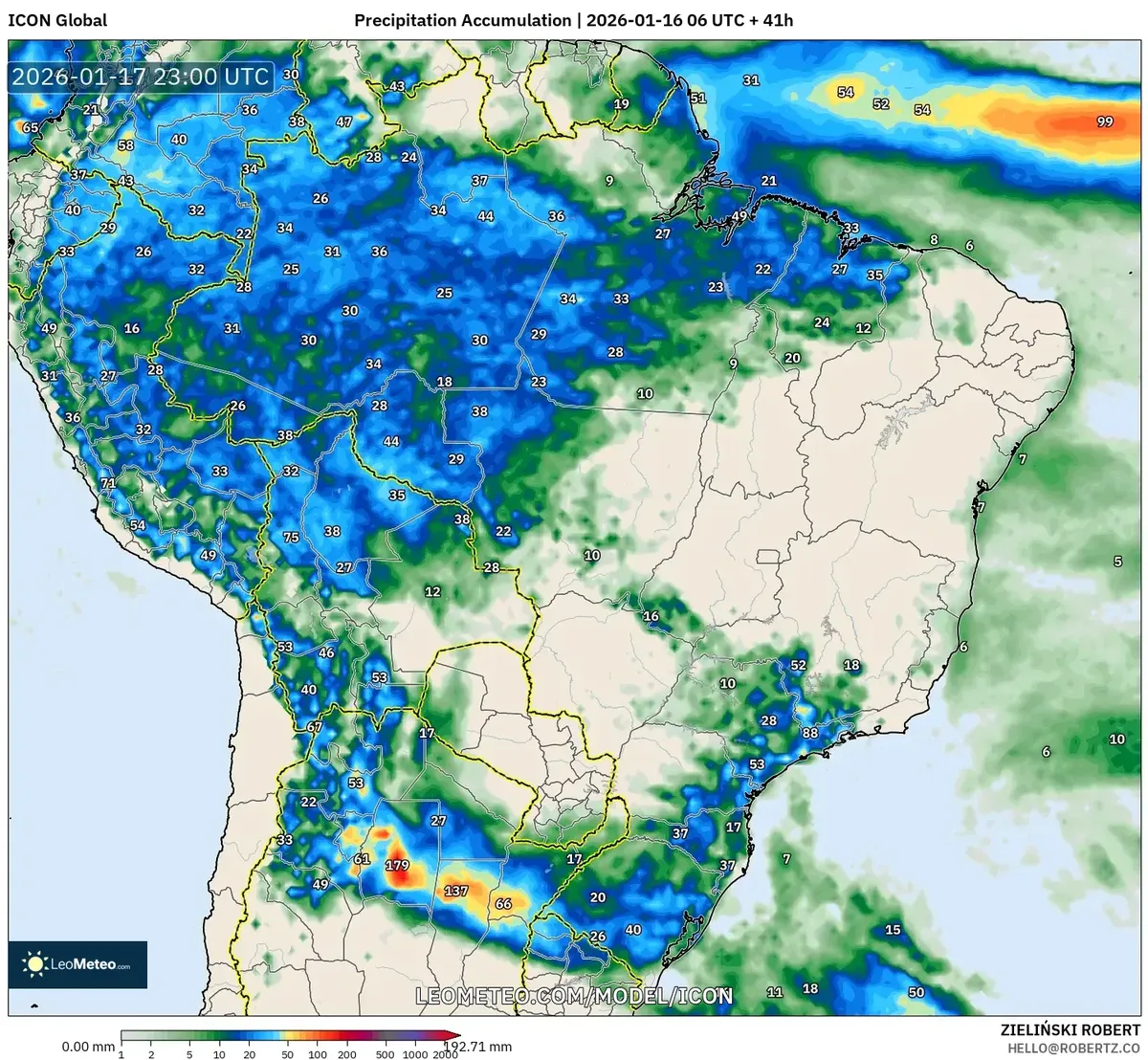 Acumulación de Lluvia en la Tarde en Cusco el 17 de Enero de 2026