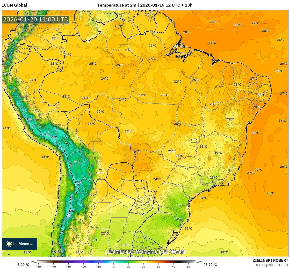 Temperatura matutina en Cusco, 20 de enero de 2026