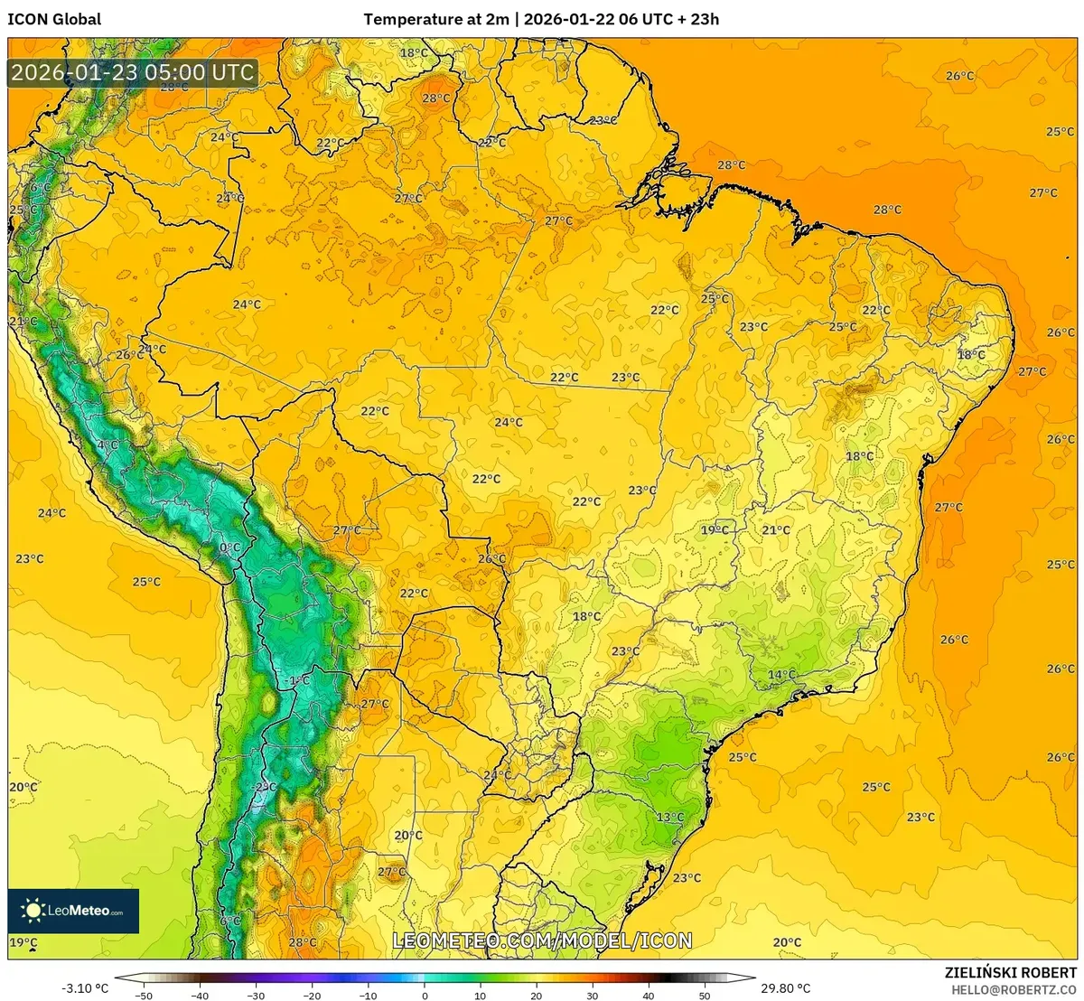 Temperatura en la madrugada en Lima – 23 de enero de 2026