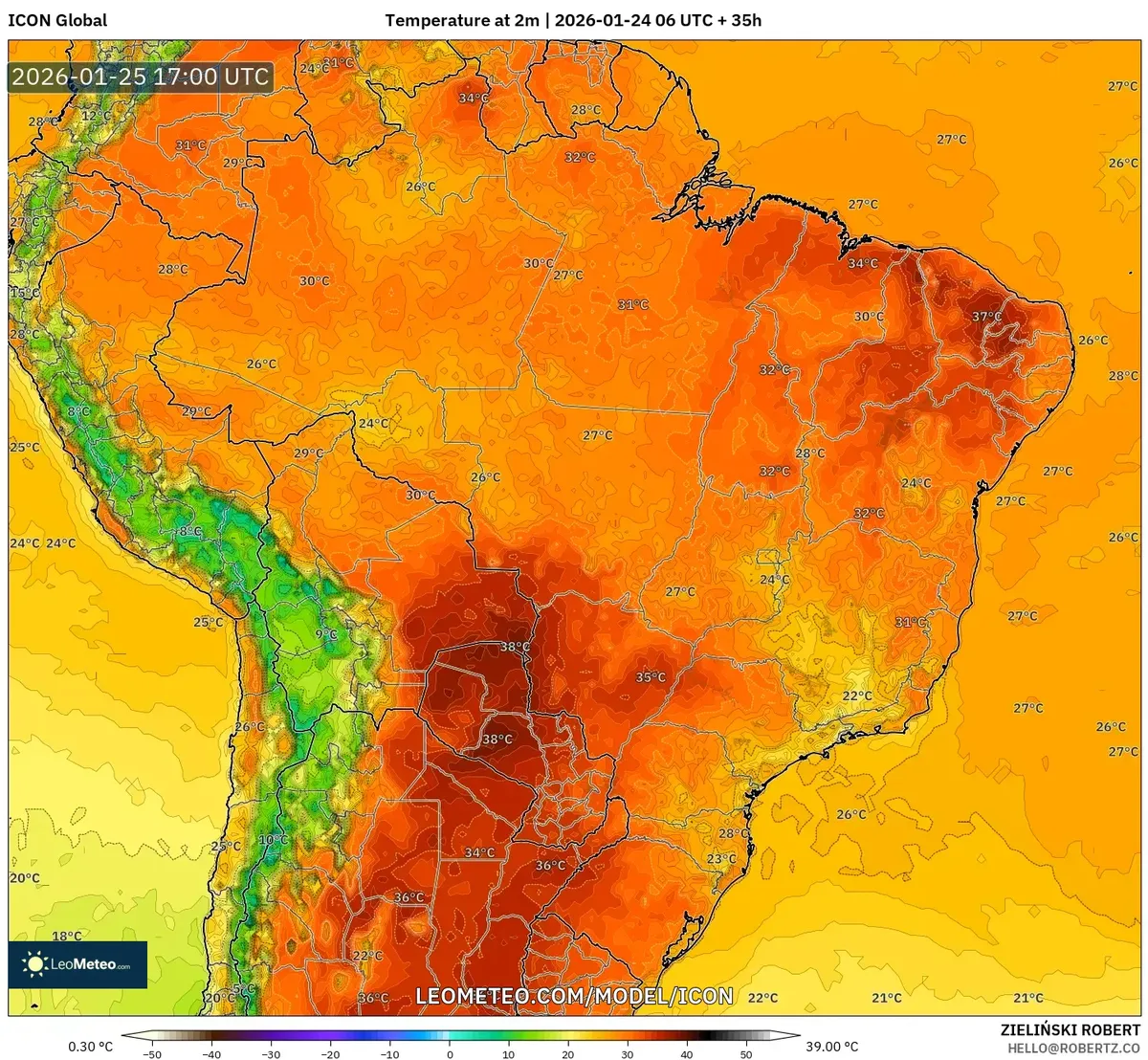 Temperatura máxima en Lima a las 12:00 PM