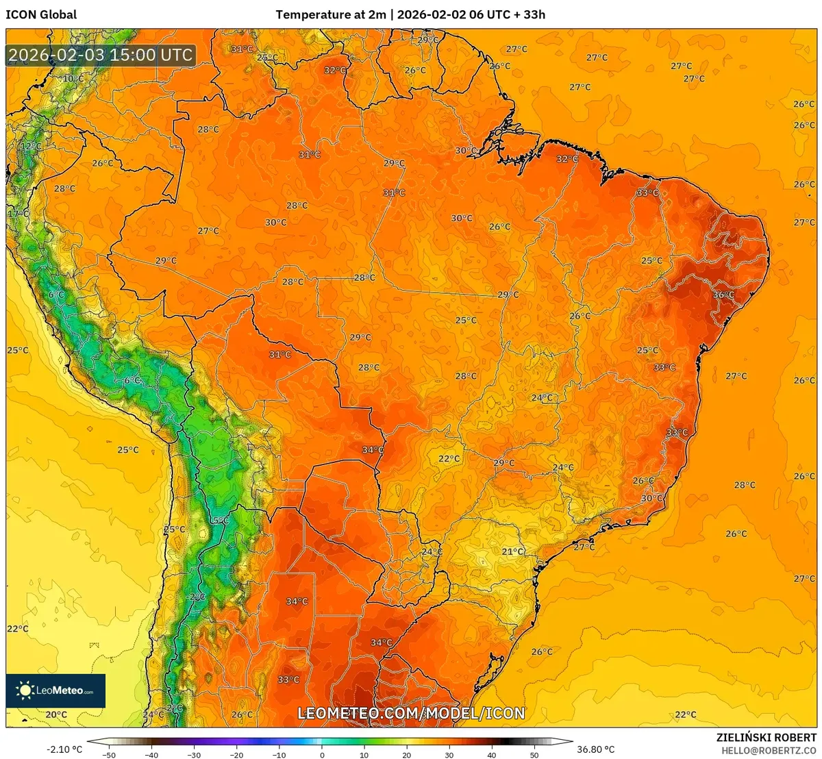 Temperaturas matutinas en el Perú el 3 de febrero de 2026
