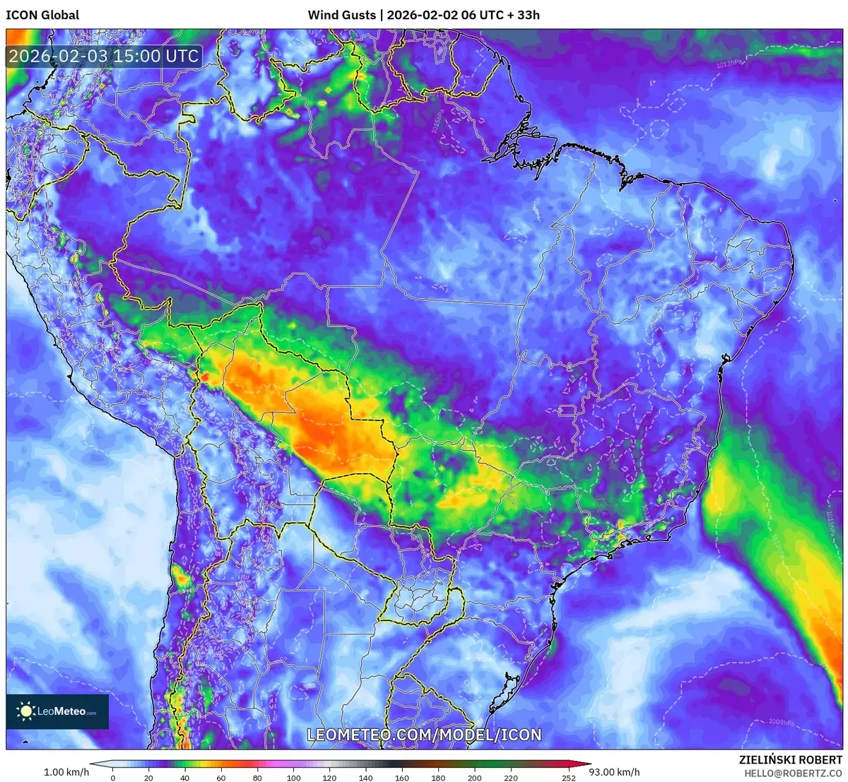 Ráfagas de viento en el Perú a media mañana del 3 de febrero de 2026